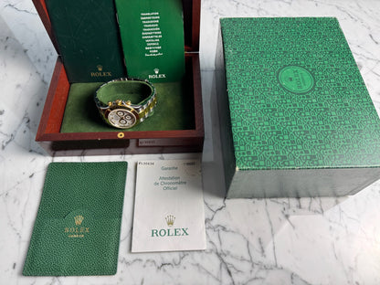 Rolex Daytona 116523 Steel/Yellow Gold White Dial Original Owner 2004 (Full-Set/Unpolished)