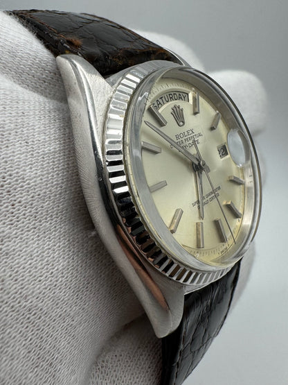 Rolex Day-Date 36 White Gold Silver Dial