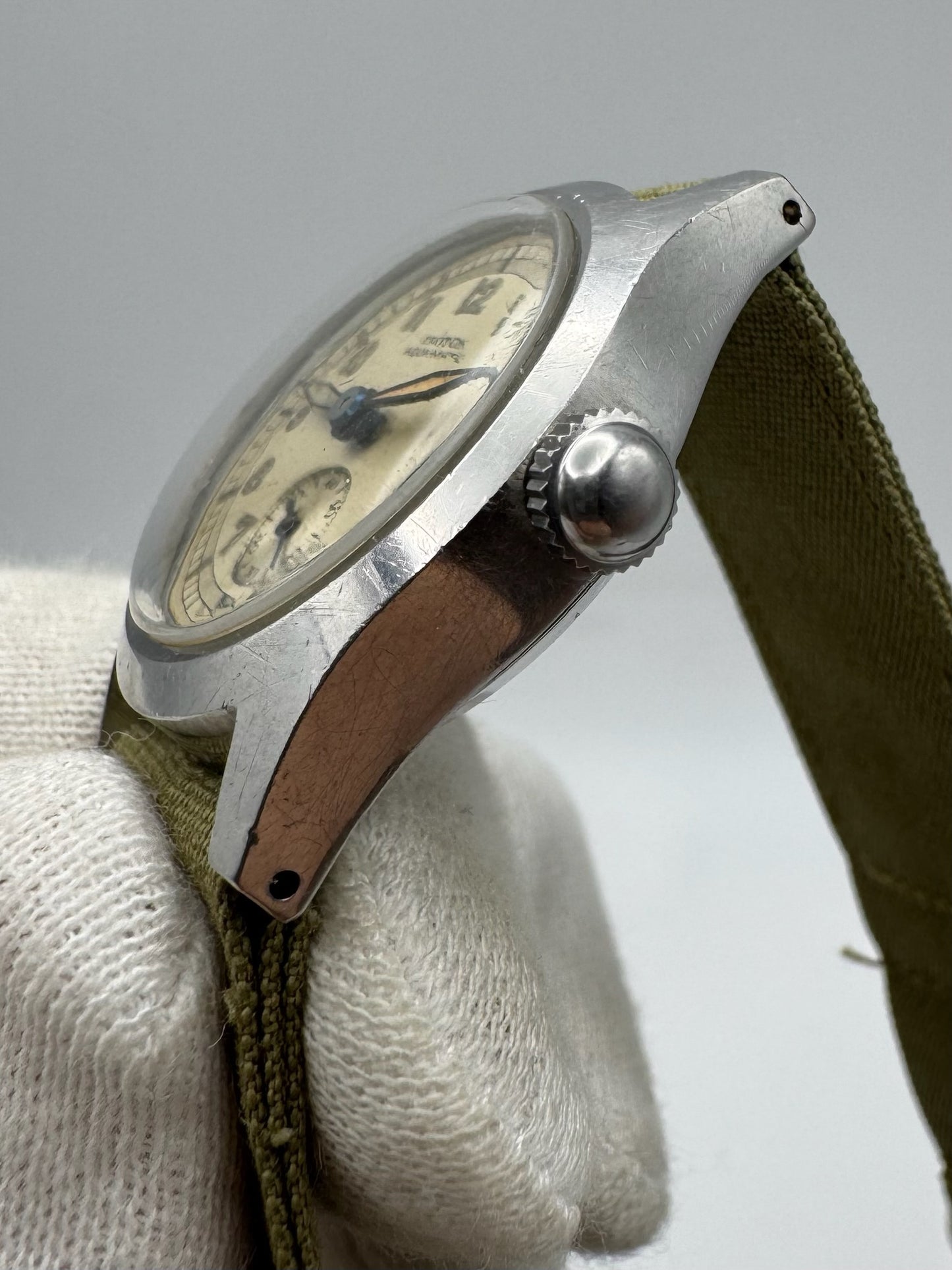 Croton Aquamatic Automatic Bumper WWII Military Watch (Full-Set/Unpolished/Serviced)