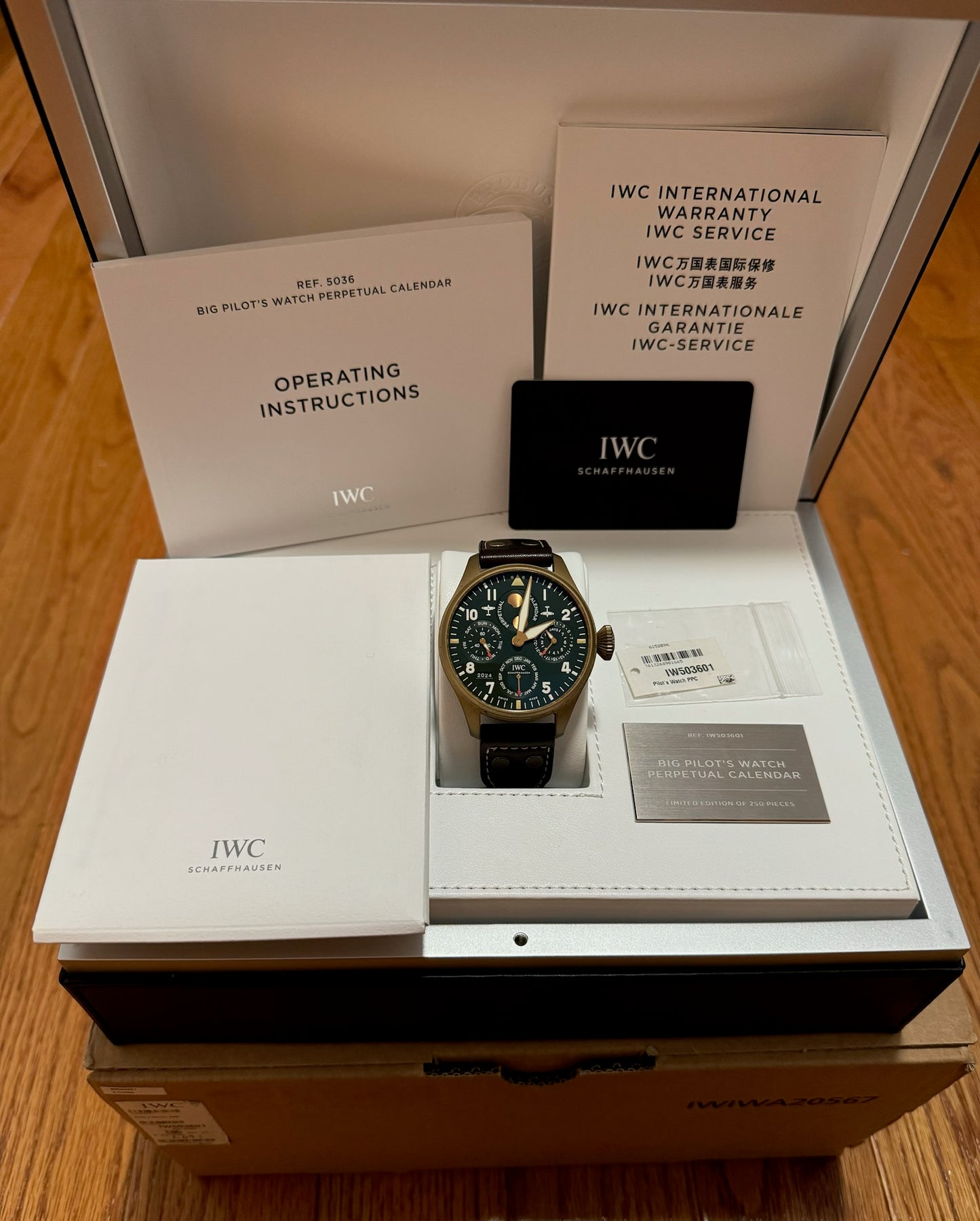 IWC Big Pilot Perpetual Calendar Spitfire Bronze #001/250 Limited (Full-Set/Warranty)