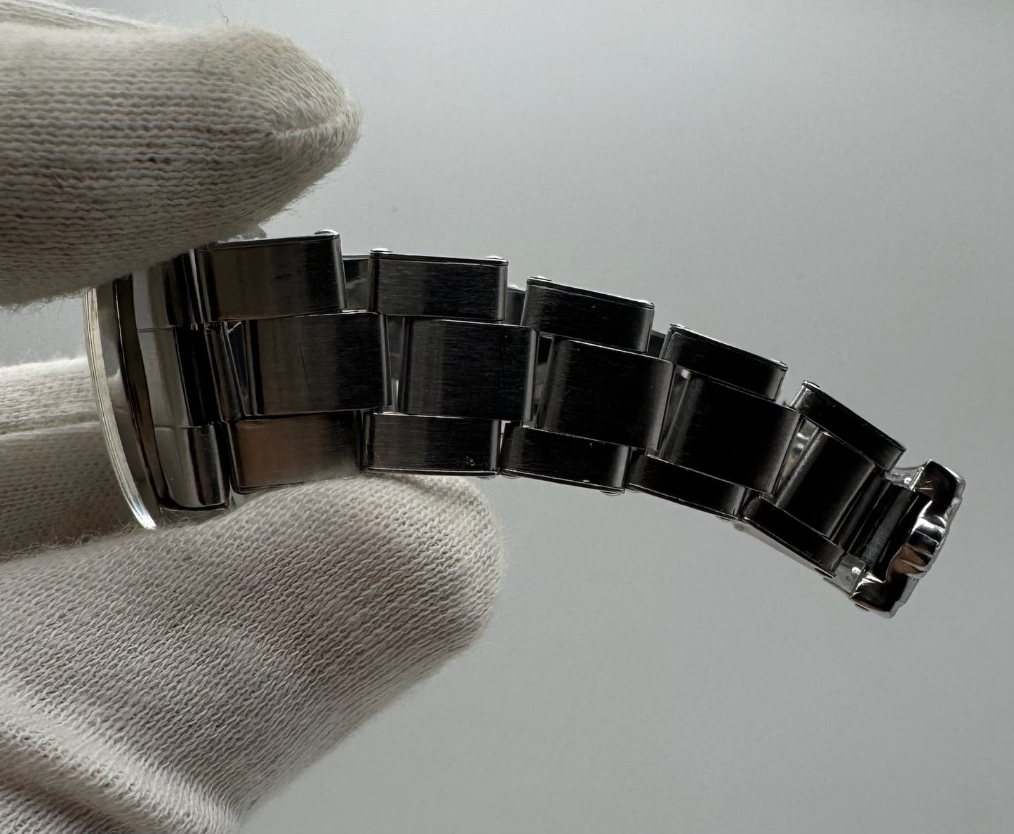 Rolex Oysterdate Precision Full Steel Riveted Tropical Brown Dial 1964 Big Logo Coronet Sword Hands (Serviced)