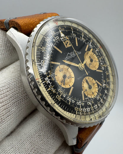 Breitling Navitimer 806 AOPA Chronograph Steel Heavy Patina Gilt Dial (Unpolished/Serviced)