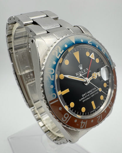 Rolex GMT-Master 1675 MK1 Long E Pumpkin Patina Faded Red Back Insert 1968 (Full-Set/Unpolished)