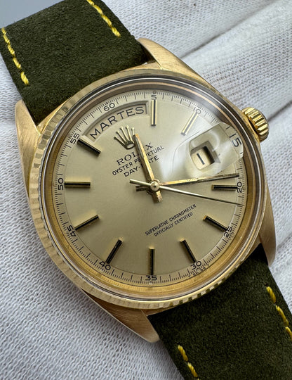 Rolex Day-Date 36 1803 Yellow Gold 18K Champagne Dial 1968
