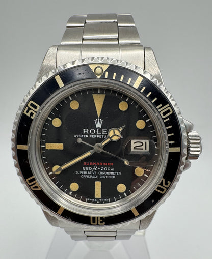 Rolex Submariner Date 1680 Red MK IV Yellow Patina 1969 (Serviced)