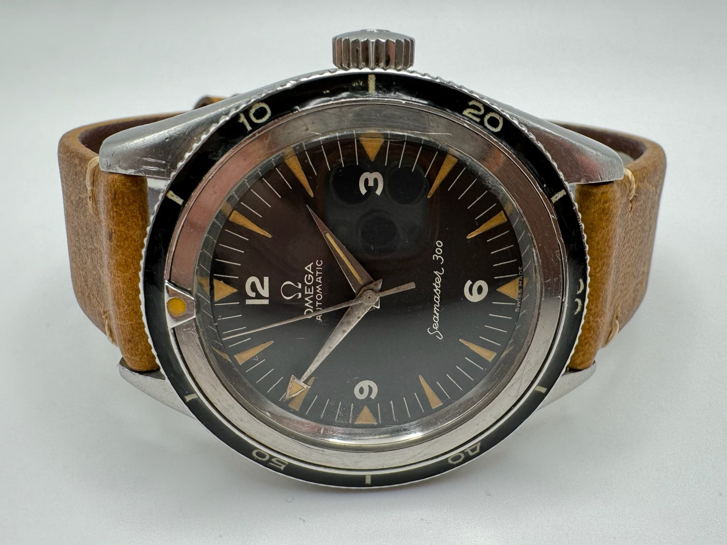 Omega Seamaster 300 Certified Steel 2913-6 Pumpkin Patina (Unpolished)