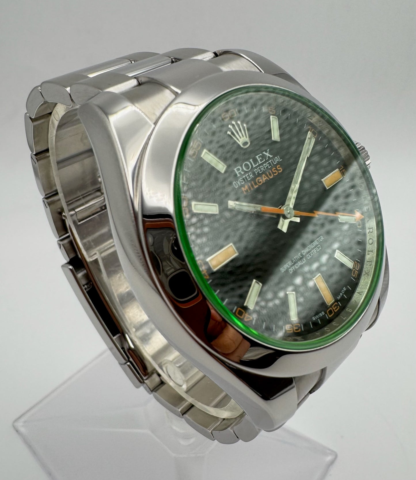 Rolex Milgauss Steel Black Dial Green Crystal 2008 (Mint)