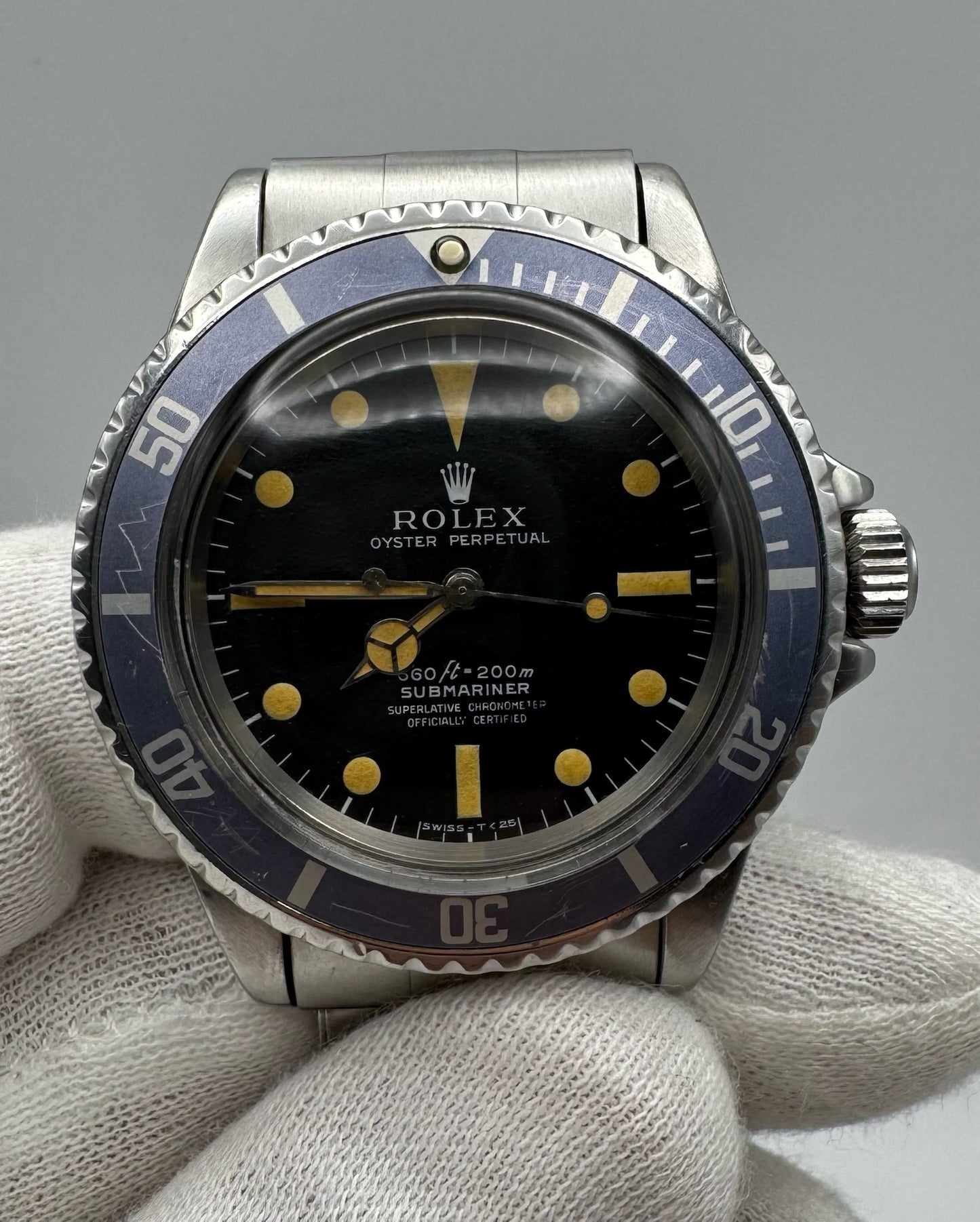 Rolex Submariner 5512 No Date Full Steel Pumpkin Patina Lavender Insert 1968 (Serviced)