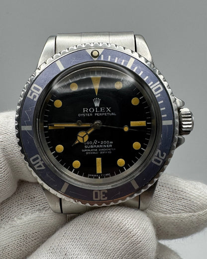 Rolex Submariner 5512 No Date Full Steel Pumpkin Patina Lavender Insert 1968 (Serviced)