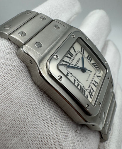 Cartier Santos Automatic with Silver Roman Dial (Box)