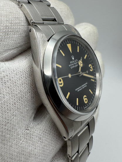 Rolex Explorer 1016 Full Steel Riveted Bracelet Heavy Patina 1965 (Serviced)