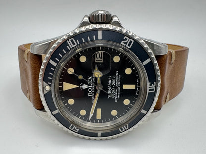 Rolex Submariner Date 1680 MK1 Yellow Patina Blue Insert 1977 (Serviced)