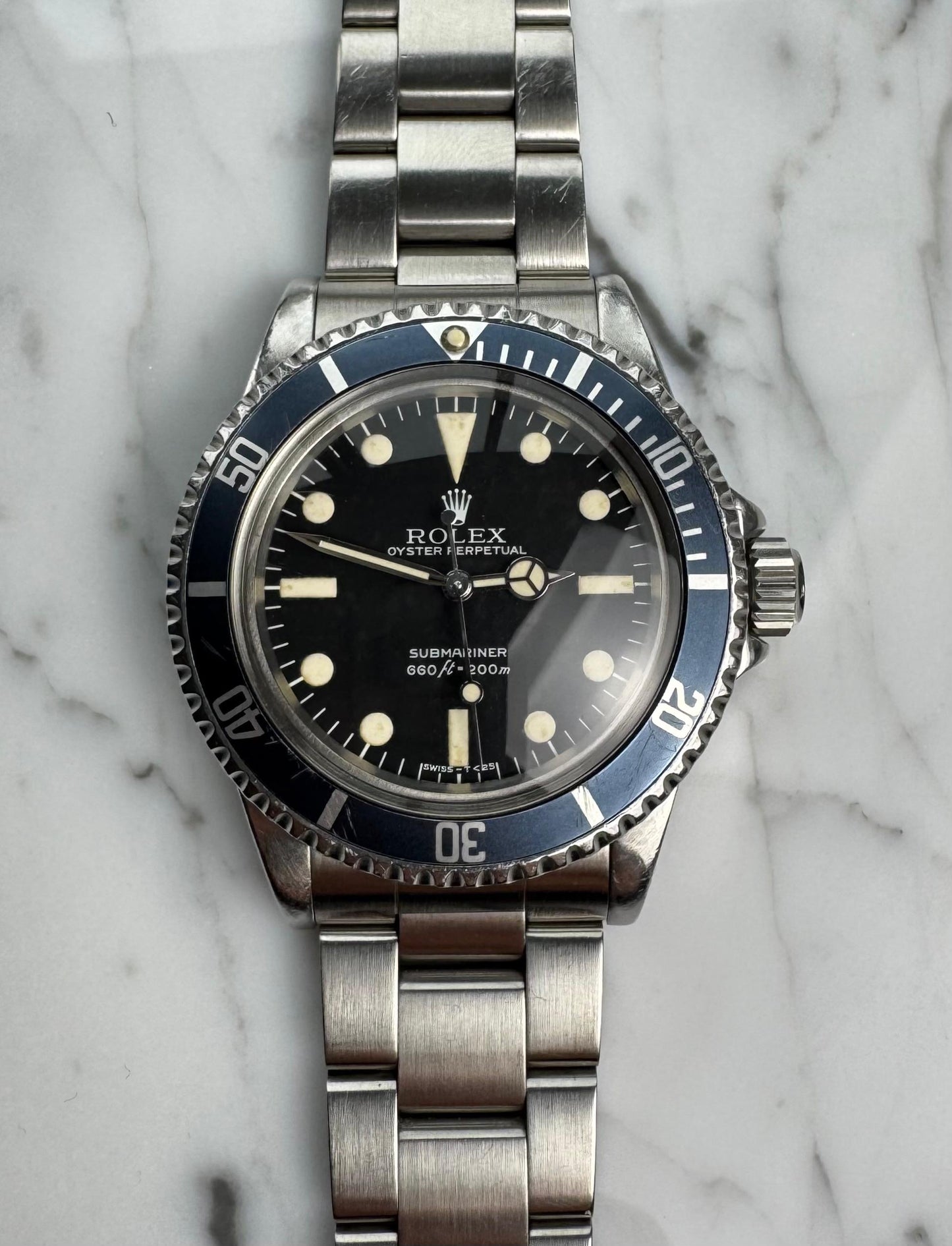 Rolex Submariner No Date 5513 MK3 Maxi/Lollipop Dial Blue Insert 1981 (Full-Set)