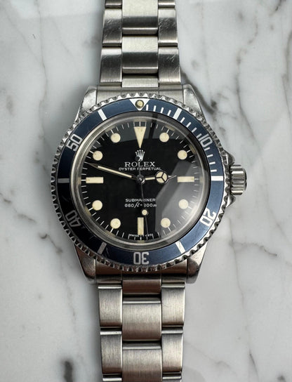 Rolex Submariner No Date 5513 MK3 Maxi/Lollipop Dial Blue Insert 1981 (Full-Set)