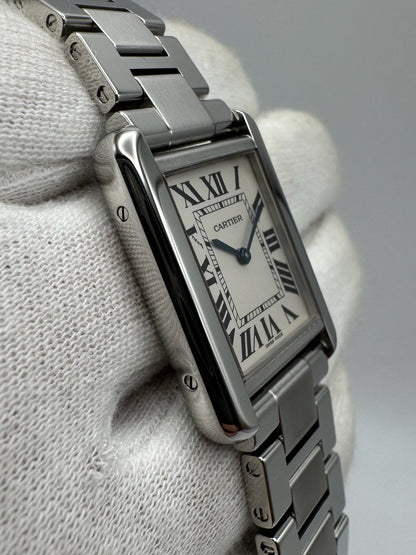 Cartier Tank Solo Full Steel Silver Dial (Mint)