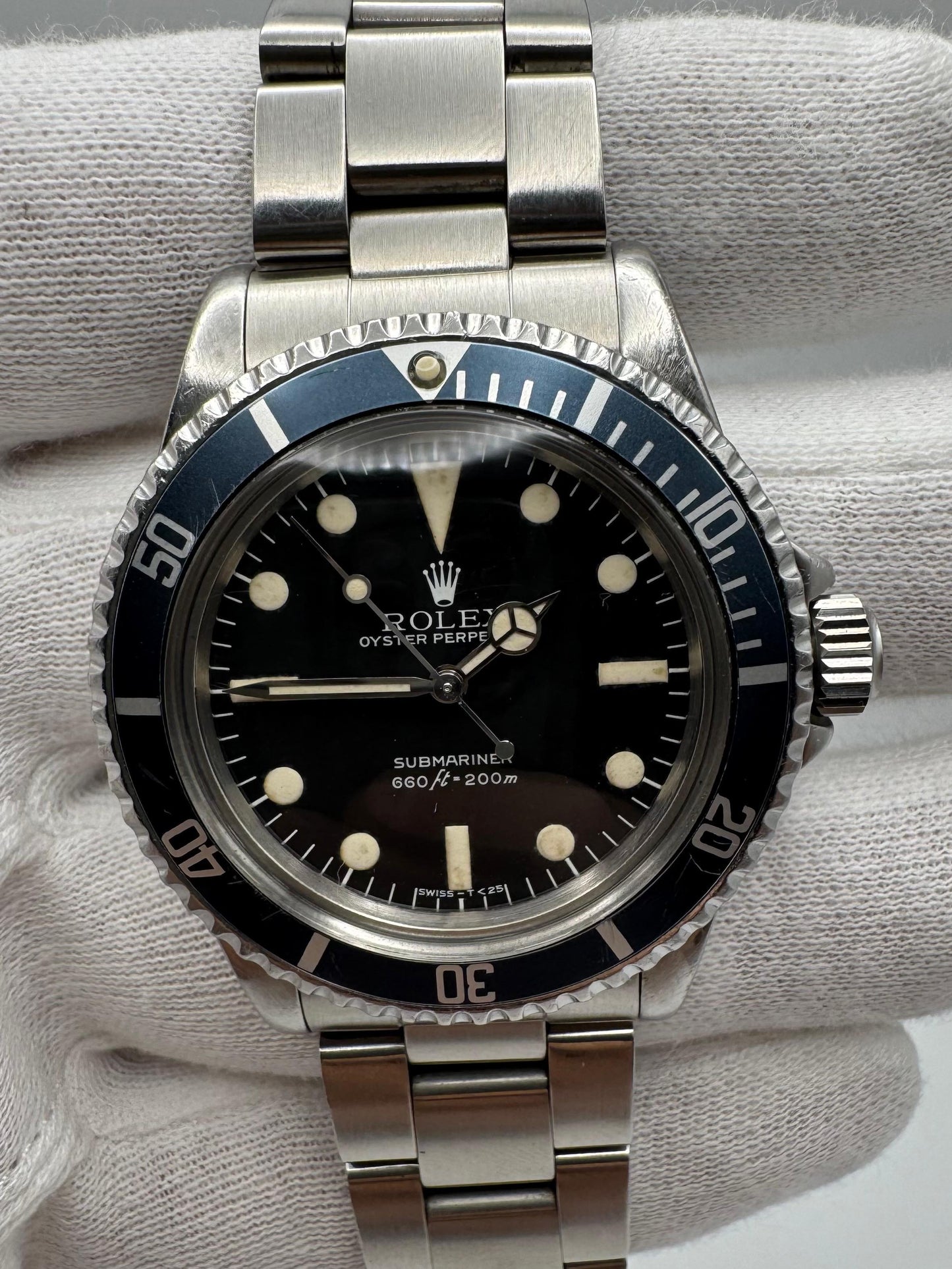Rolex Submariner No Date 5513 MK3 Maxi/Lollipop Dial Blue Insert 1981 (Full-Set)