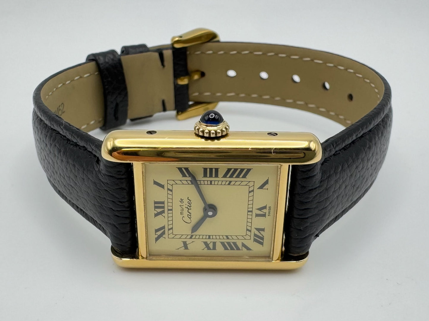 Cartier Tank Vermeil Gold Plated Manual Winding Lemon Dial (Papers/Mint)