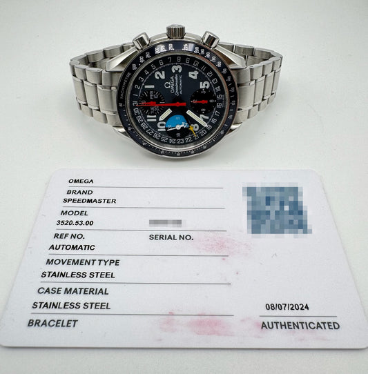 Omega Speedmaster Day Date Reduced Triple Calendar Steel Chronograph Automatic 1990 (Authenticity Certificate)