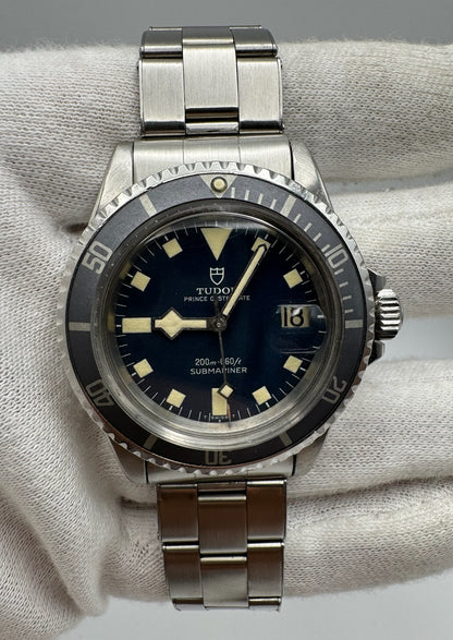 Tudor Submariner Snowflake Blue Dial Full Steel Faded Ghost Insert 1968