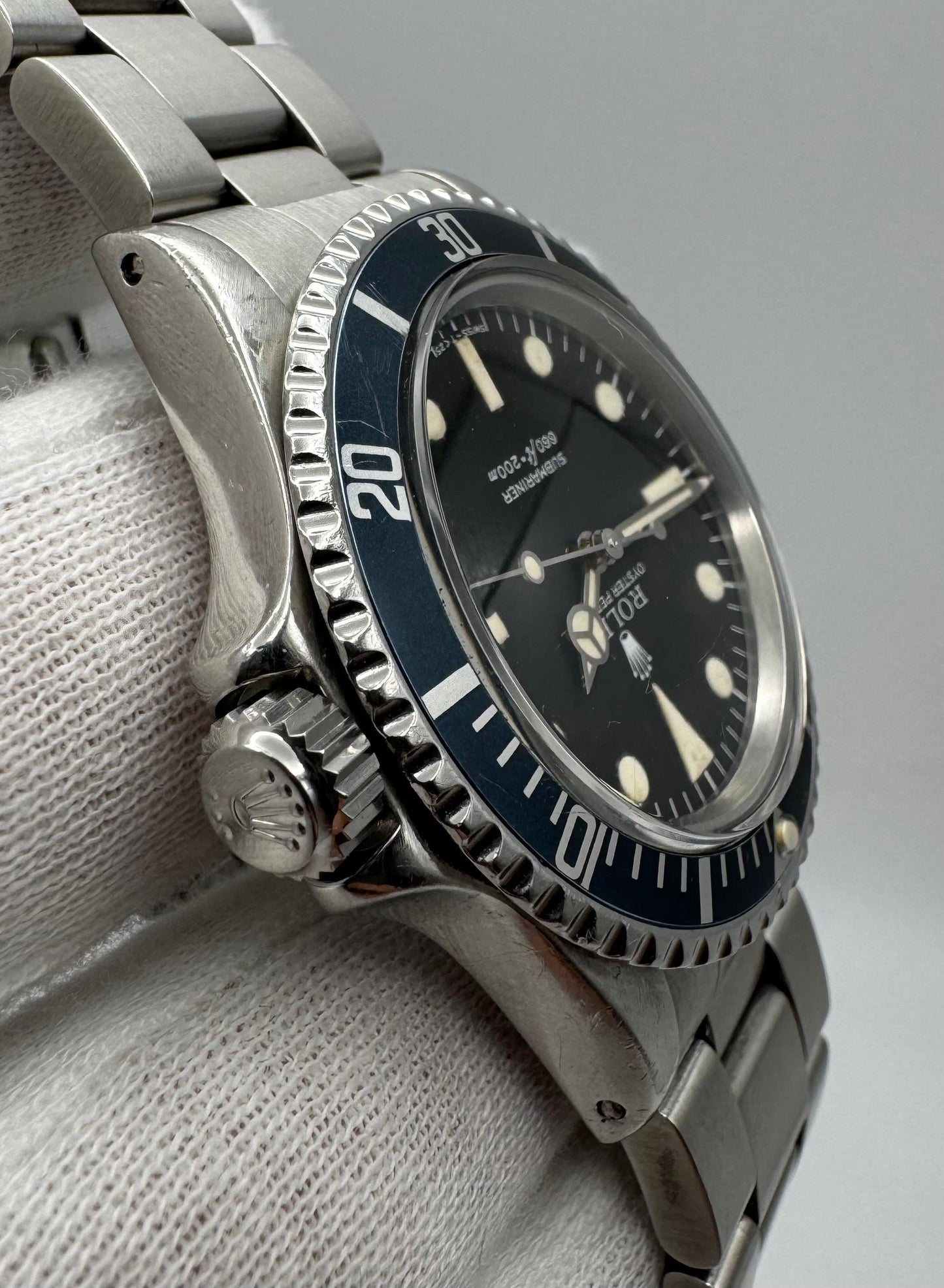 Rolex Submariner No Date 5513 MK3 Maxi/Lollipop Dial Blue Insert 1981 (Full-Set)