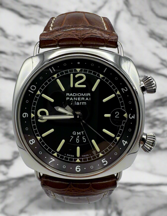 Panerai Radiomir GMT Alarm 42mm Steel 2005 (Papers/Unpolished)