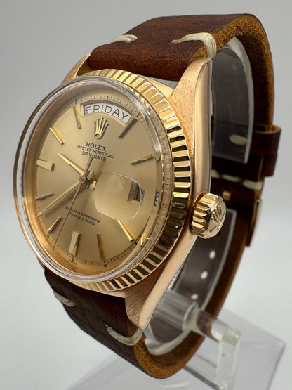 Rolex Day-Date 36 18K Rose Gold Head Door Stop Dial 1973 (Mint)