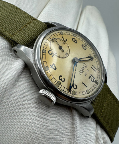 KM Zentra WWII German Navy Military Watch 1940’s (Unpolished)