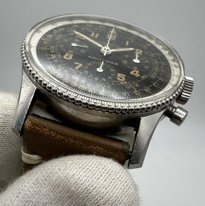 Breitling Navitimer 806 AOPA Steel Tropical Brown Dial Yellow Patina Bead Bezel (Unpolished/Serviced)