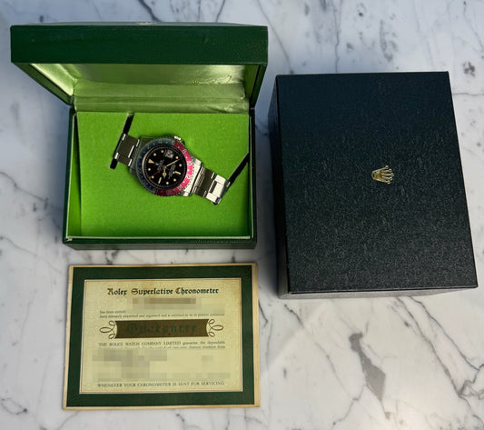 Rolex GMT-Master 1675 Chapter Ring Gilt Dial Pepsi 1960 (Full-Set)