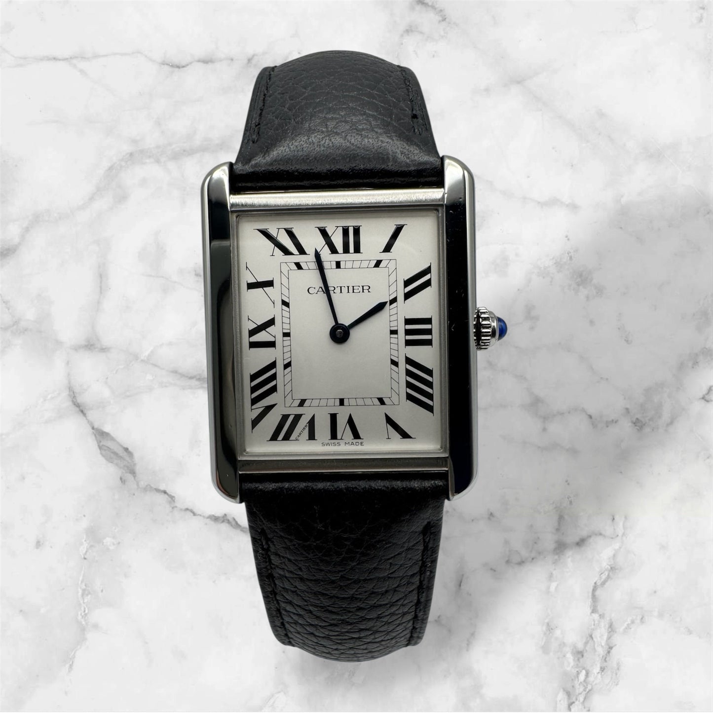 Cartier Tank Solo Steel Large Size Quartz Silver Dial 2020 (Full-Set/Mint)