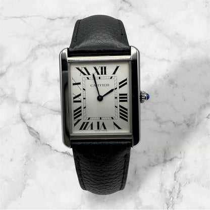 Cartier Tank Solo Steel Large Size Quartz Silver Dial 2020 (Full-Set/Mint)