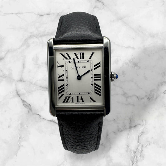 Cartier Tank Solo Steel Large Size Quartz Silver Dial 2020 (Full-Set/Mint)