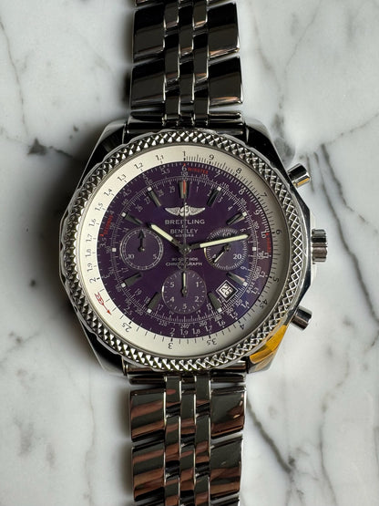 Breitling Bentley Motors For Bentley Motors 30 Seconds Chronograph Purple Dial Extremely Rare (Papers/Serviced)