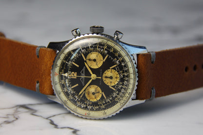 Breitling Navitimer 806 AOPA Chronograph Steel Heavy Patina Gilt Dial (Unpolished/Serviced)