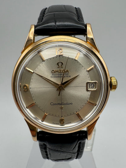 Omega Constellation 18K Rose Gold Silver Pie Pan Dial 1960