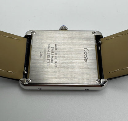 Cartier Tank Solo Steel Large Size Quartz Silver Dial 2020 (Full-Set/Mint)