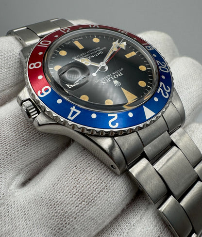 Rolex GMT-Master 1675 MK2.5 Very Rare Nice Patina Red Back Pepsi Insert 1971