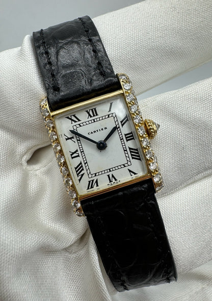 Cartier Tank Louis Cartier Factory Diamonds