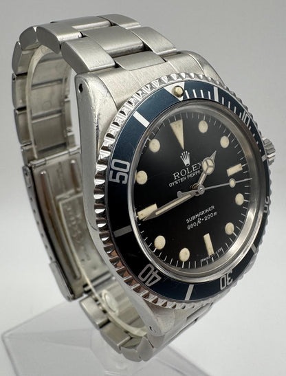 Rolex Submariner No Date 5513 MK3 Maxi/Lollipop Dial Blue Insert 1981 (Full-Set)