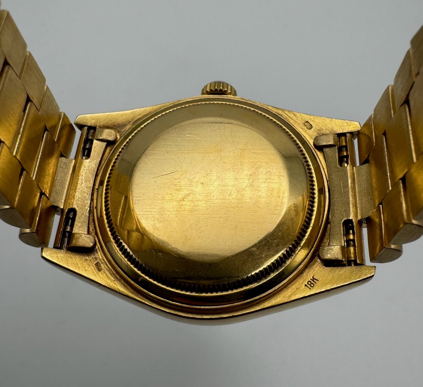 Rolex Day-Date 36 Full Yellow Gold White Cream Dial Roman Numerals 1985 (Serviced)