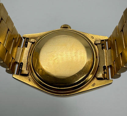 Rolex Day-Date 36 Full Yellow Gold White Cream Dial Roman Numerals 1985 (Serviced)