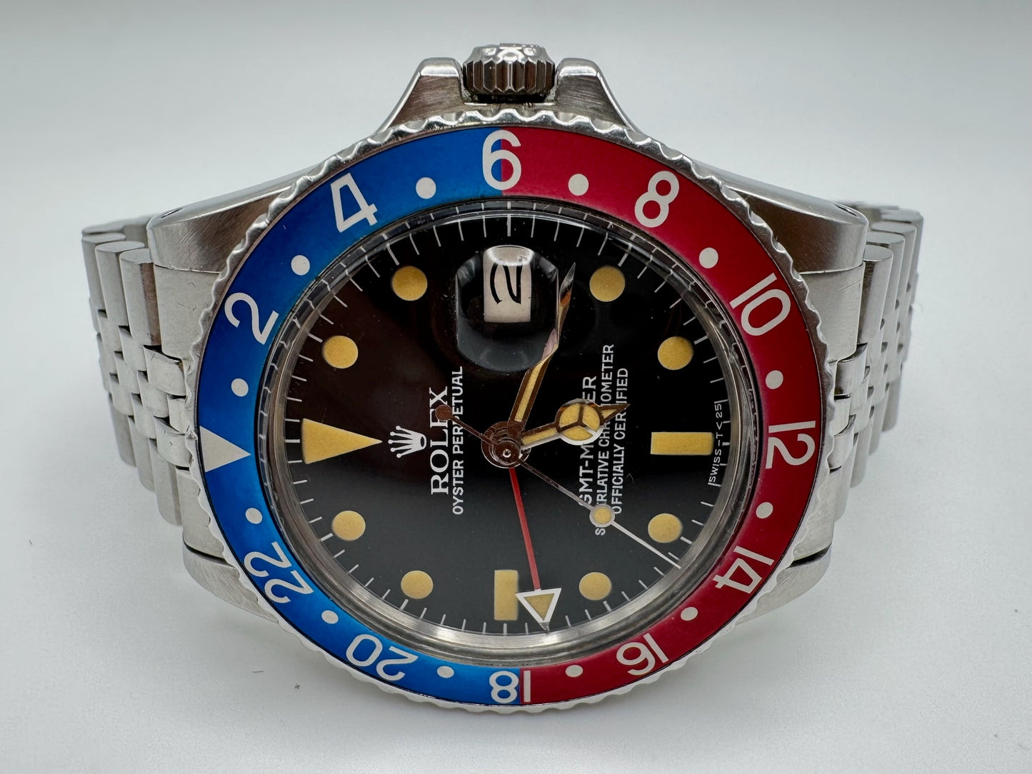 Rolex GMT-Master 1675 Tritium Patina Service Dial 1966