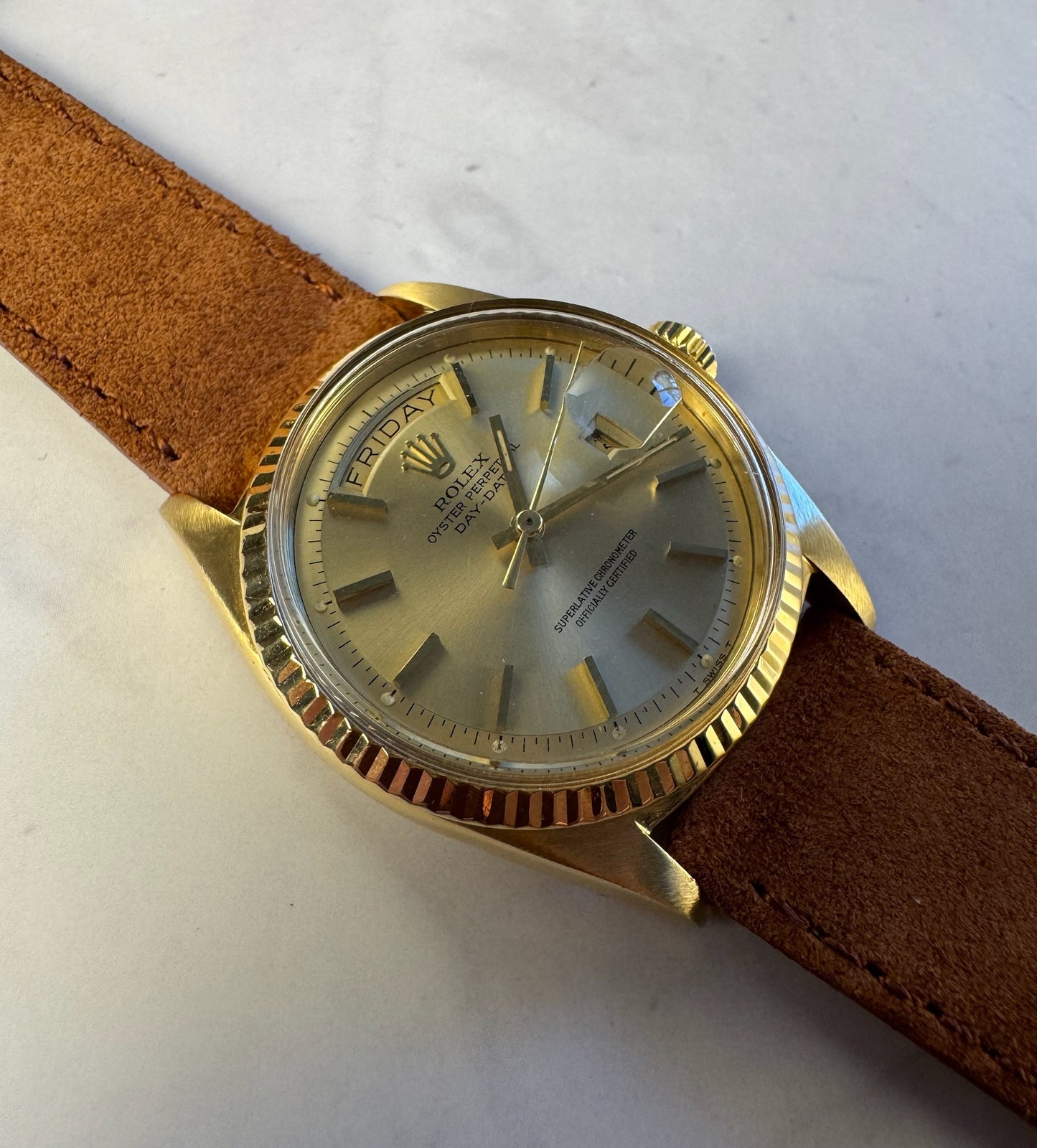 Rolex Day-Date 36 Yellow Gold with Champagne Dial 1969