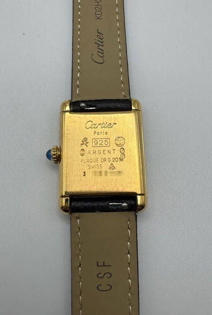 Cartier Tank Vermeil Manual Winding Lemon Dial (Mint)