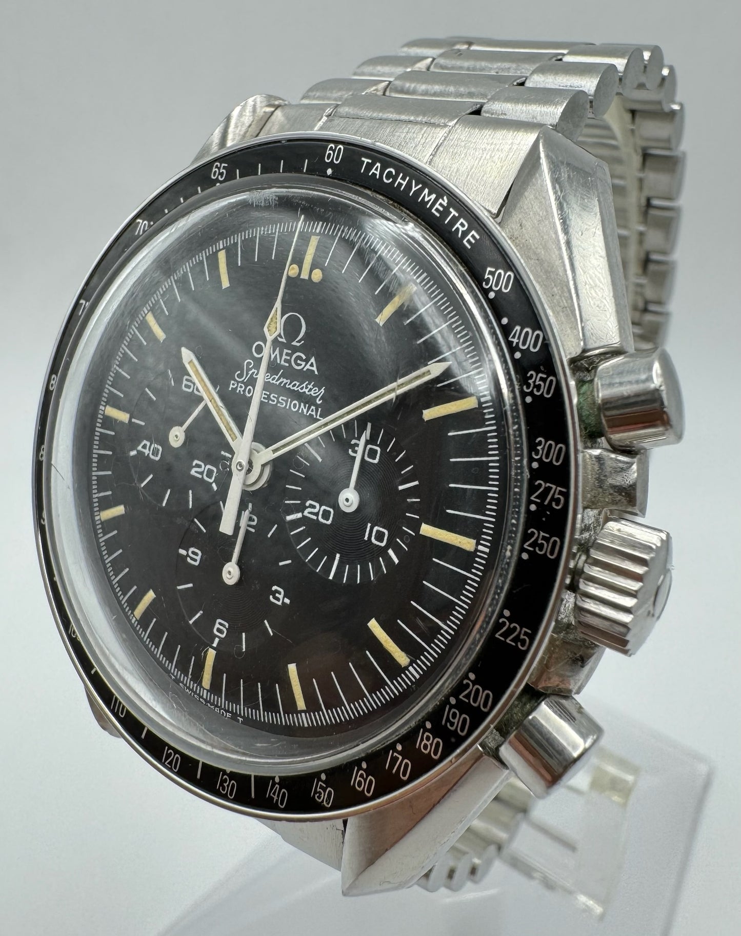 Omega Speedmaster Moonwatch with Heavy Patina Black T-Dial