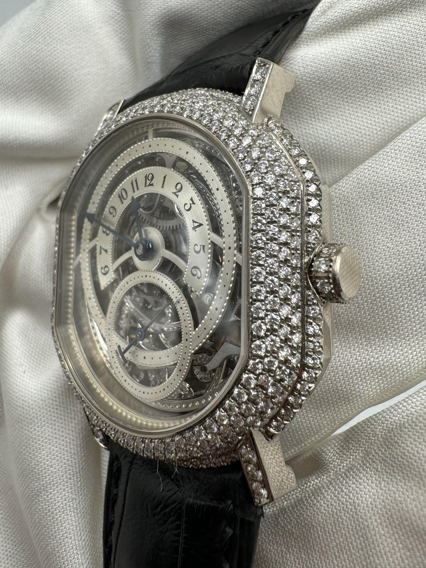 Daniel Roth Retrograde with White Gold Diamond Set Case