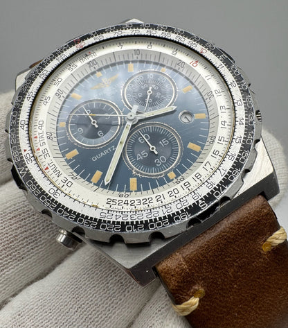 Breitling Jupiter Pilot Navitimer Jupiter Pilot Quartz Blue Tritium Dial Very Rare (Unpolished)