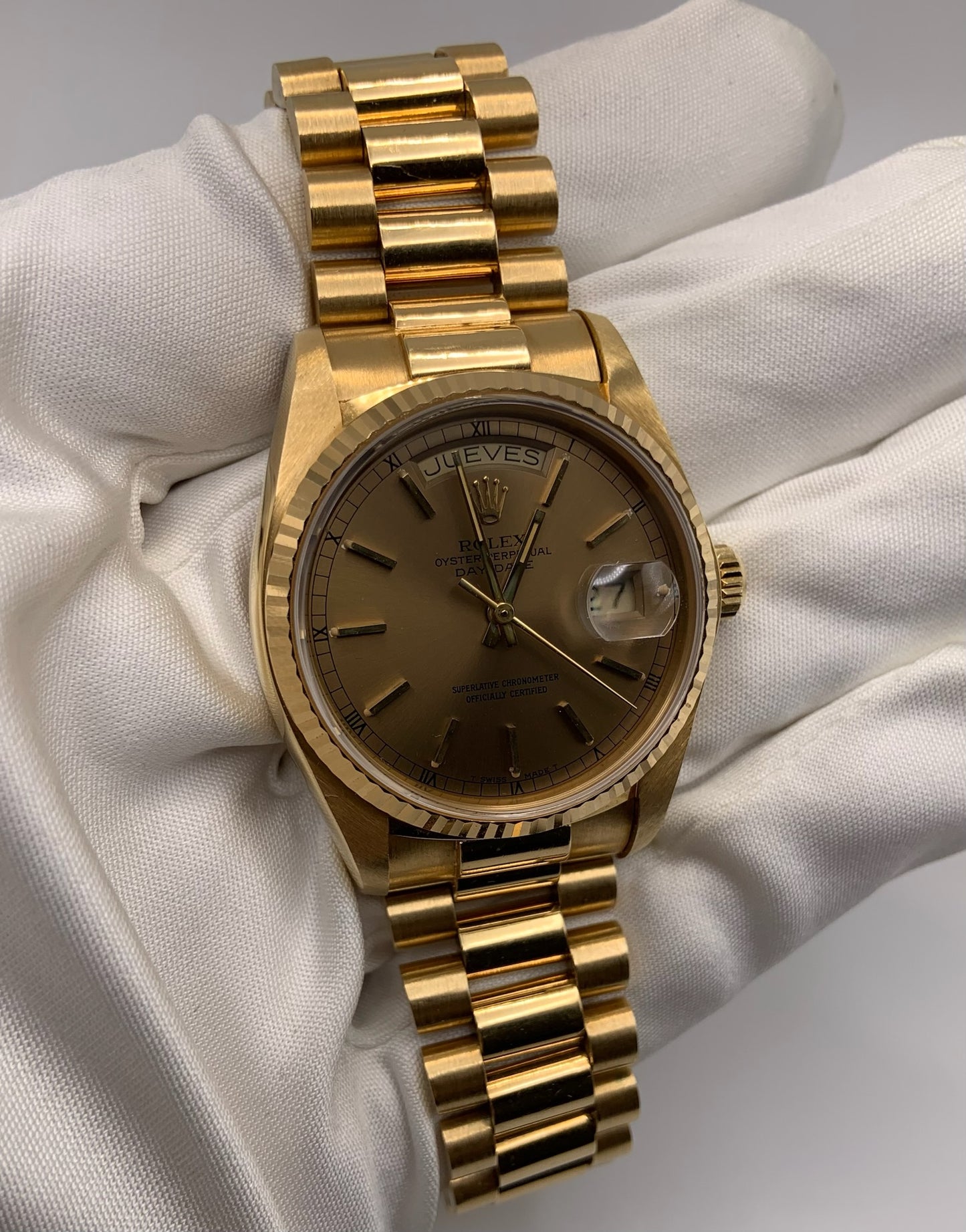 Rolex Day-Date Full Gold with Spanish Days (Full-Set)