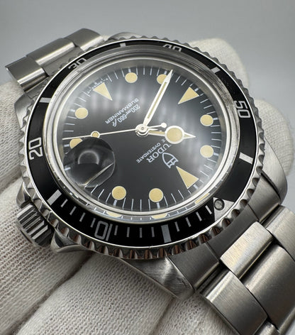 Tudor Submariner 76100 Full Steel Yellow Patina Lollipop Hands