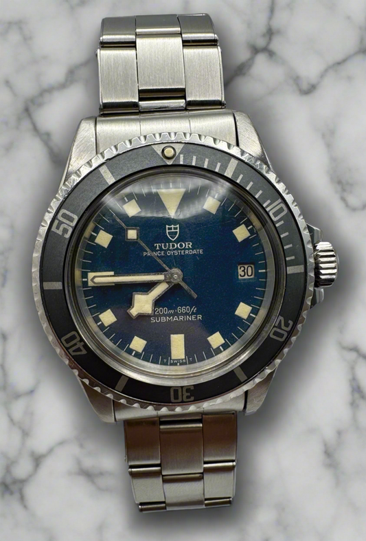 Tudor Submariner Snowflake Blue Dial Full Steel Faded Ghost Insert 1968